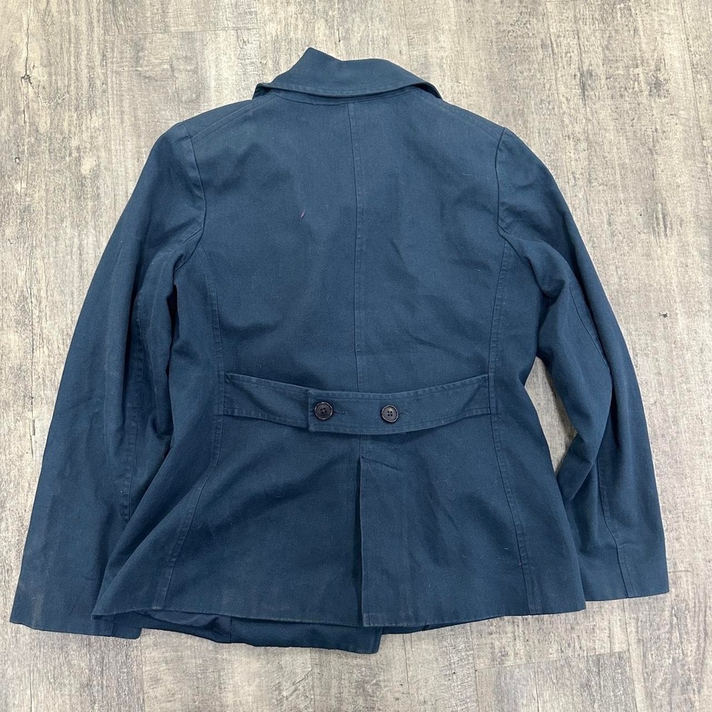 J.Crew Midnight Navy Turqoise Double Breasted Blue Classic Peacoat Size Womens M - Picture 5 of 5